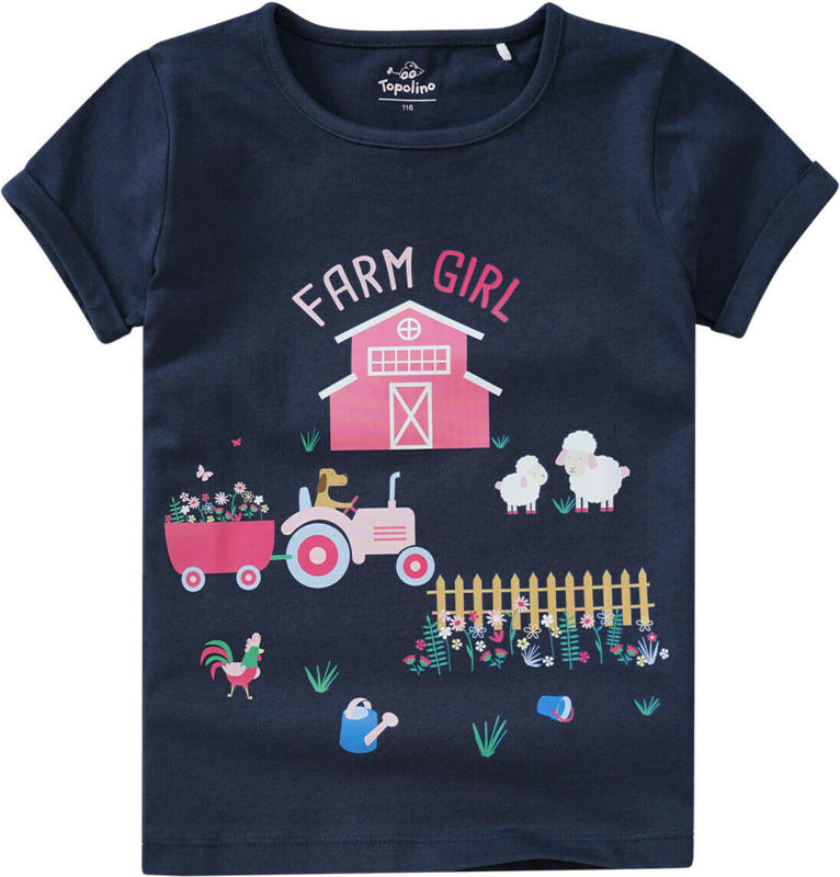 Mädchen T-Shirt mit großem Farm-Motiv (Nur online)