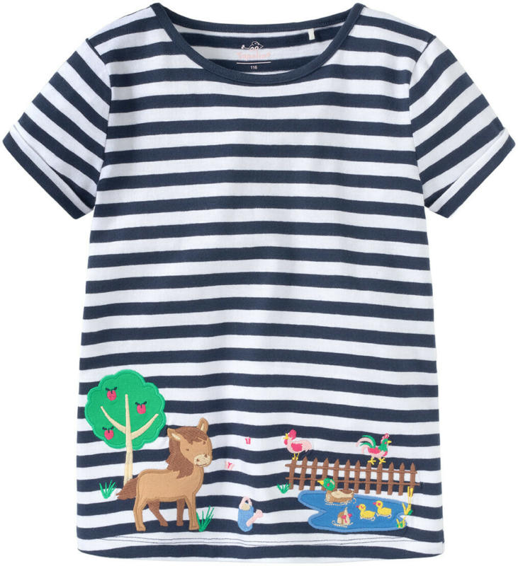 Mädchen T-Shirt im Ringel-Look (Nur online)