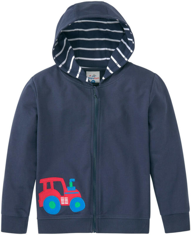 Jungen Sweatjacke mit Trecker-Applikation (Nur online)