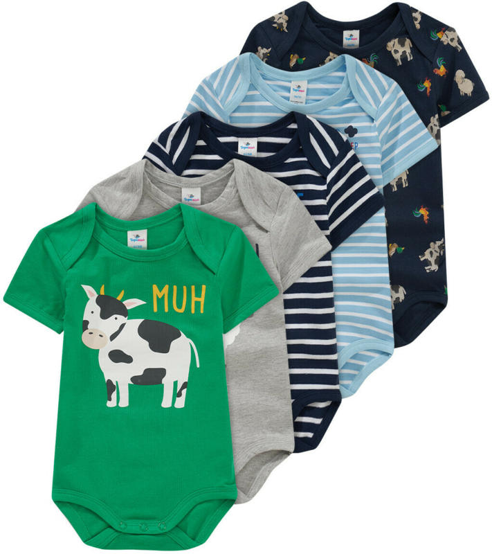 5 Baby Bodys in verschiedenen Dessins (Nur online)