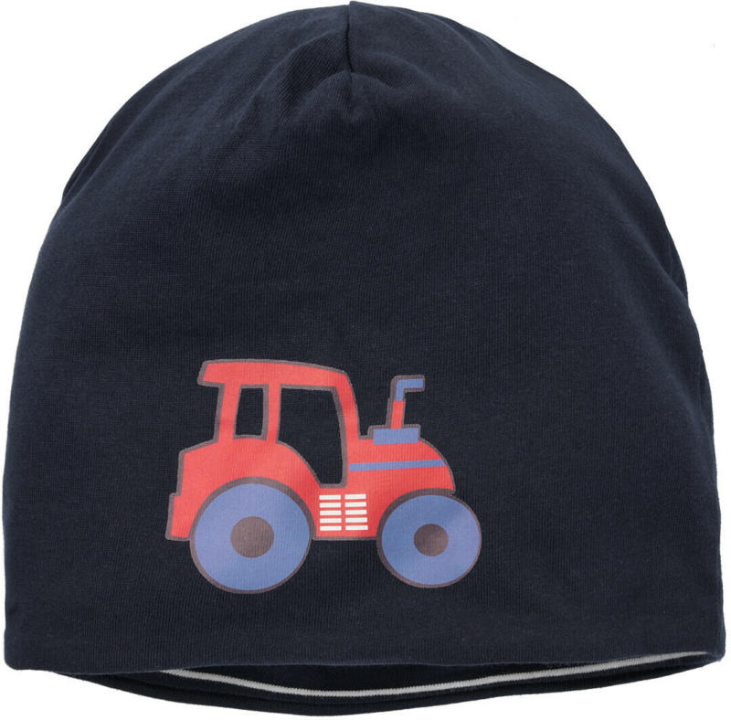 Jungen Wendemütze mit Trecker-Motiv (Nur online)