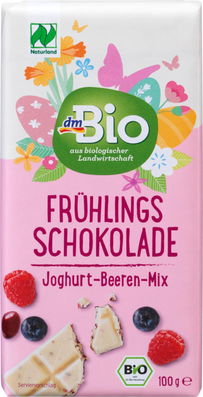 dmBio Frühlingsschokolade Joghurt-Beeren-Mix
