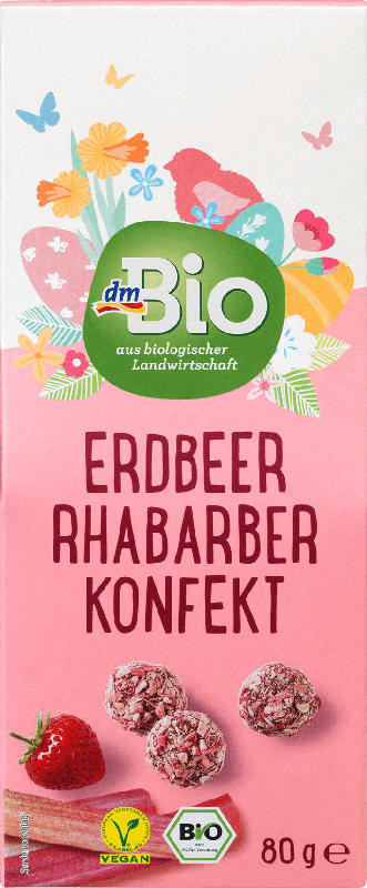 dmBio Erdbeer Rhabarber Konfekt