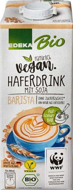 EDEKA Bio + Vegan Hafer-Drink mit Soja Barista