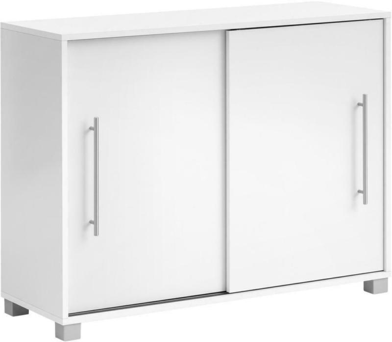 Schuhschrank Milo B: 100 cm Weiß