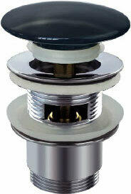 Design-Ablaufventil, 1 1/4" x 65 mm, chrom-schwarz chrom-schwarz | 38 kg