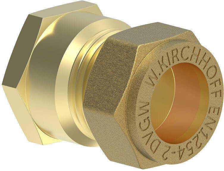 Übergangsstück, 18 mm x 1/2", Klemmfitting für CU-Rohr