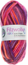 GRÜNDL Filzwolle ”Color” 50g orange/fuchsia/lila