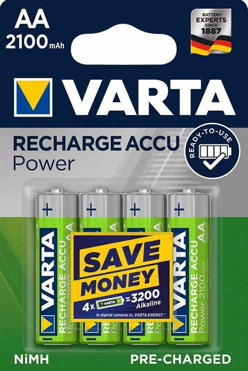 VARTA Akku AA 2100 mAh Batterie ”Power” 4 Stück