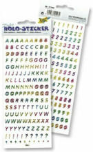 PAGRO DISKONT FOLIA Holo-Sticker ”Buchstaben & Zahlen” 2er-Set