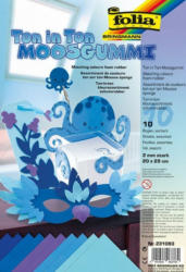 FOLIA Moosgummi ”Ton in Ton” 10 Bögen 20 x 29 cm blau