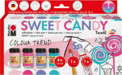 MARABU Textilfarben Set ”Sweet Candy” 4 x 15 ml mehrere Farben