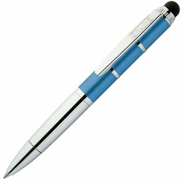 ONLINE Kugelschreiber ”Piccolo Stylus” Soft Touch metallicblau