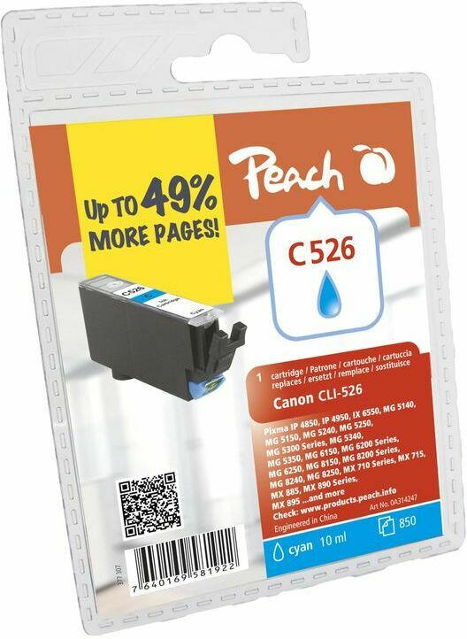 Tinte Peach Canon CLI-526XL PI100-129 cyan BLISTER