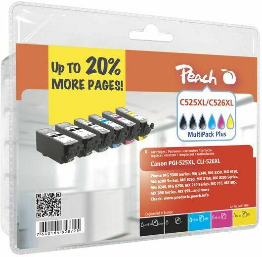 Tinte Peach Canon PGI-525XL/CLI-526XL Multipack Plus PI100-141 BLISTER