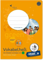 PAGRO DISKONT URSUS GREEN Vokabelheft A5 ”FX6” mit Mittelstrich 20 Blatt liniert
