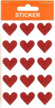 PAGRO DISKONT Sticker ”Herzen” 15 Stück rot