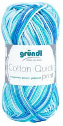 GRÜNDL Strickgarn ”Cotton Quick print” aqua