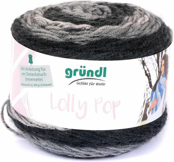 GRÜNDL Wolle ”Lollypop” 150 g schwarz