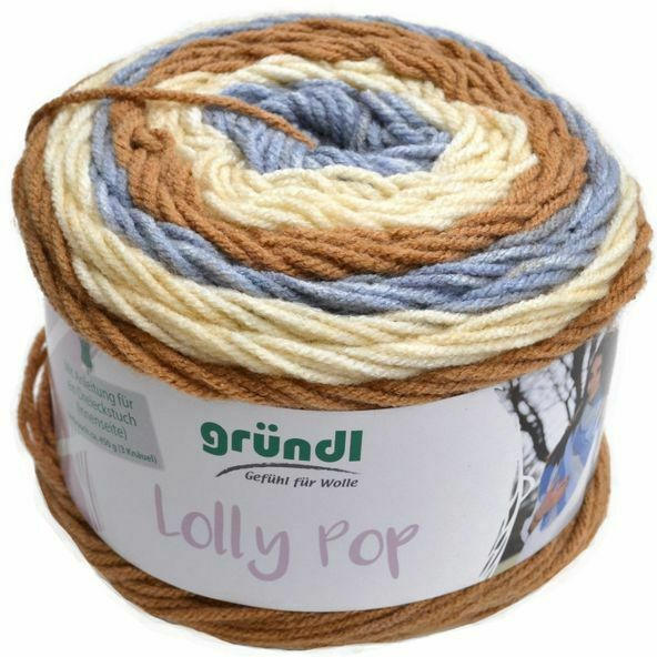 GRÜNDL Wolle ”Lollypop” 150 g braun/grau