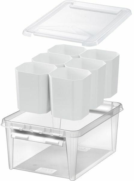 SMARTSTORE Aufbewahrungsbox ”Home” mit 6 Einsätzen transparent