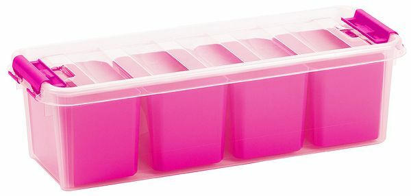 SMARTSTORE Aufbewahrungsbox ”Home” inkl. Einsätze 4 Liter pink