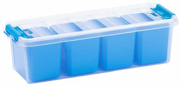 SMARTSTORE Aufbewahrungsbox ”Home” inkl. Einsätze 4 Liter blau