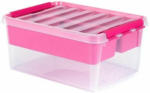 PAGRO DISKONT SMARTSTORE Aufbewahrungsbox ”Home” inkl. Einsatz 14 Liter pink