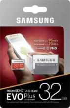 Pagro SAMSUNG MicroSD-Karte ”EVO Plus” 32 GB rot/weiß