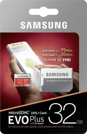 SAMSUNG MicroSD-Karte ”EVO Plus” 32 GB rot/weiß