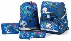 SPIRIT Schultaschen-Set ”Pro Light - Fußball” 5 Teile blau