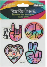 Pagro SPIRIT Sticker ”Patch Me - Rock and Roll” 4 Stück bunt