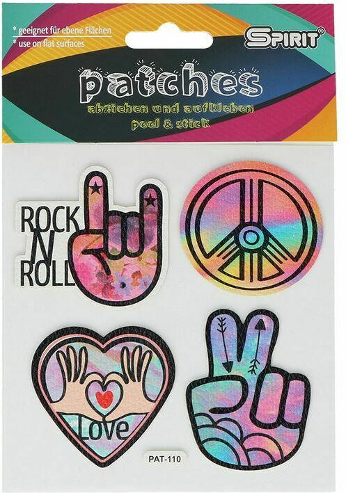 SPIRIT Sticker ”Patch Me - Rock and Roll” 4 Stück bunt