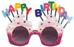 Cupcake Spassbrille ”Happy Birthday” bunt