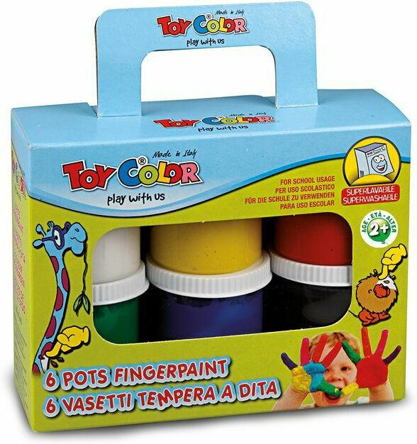 Toy Color Fingerfarben 6 Farben 80 ml