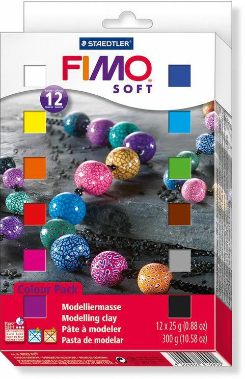 STAEDTLER Fimo Soft ”Starter Set” mit 12 Blöcken mehrere Farben