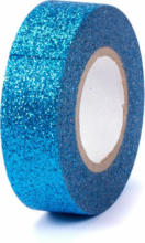 PAGRO DISKONT Washi Tape ”Glitzer” 15 mm x 5 m blau