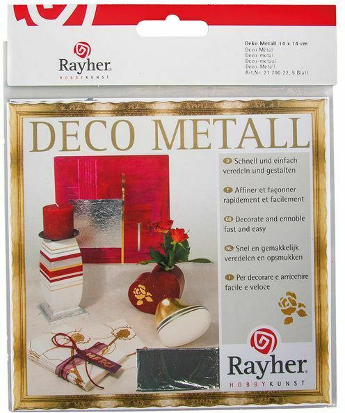 RAYHER Deco-Metall 14 x 14 cm 5 Blatt kupfer