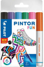 PAGRO DISKONT PILOT Pigmentmarker ”Pintor Fun” 6 Stück 1 mm