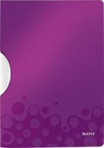 PAGRO DISKONT LEITZ Klemmmappe A4 ”WOW Colorclip” PP violett metallic