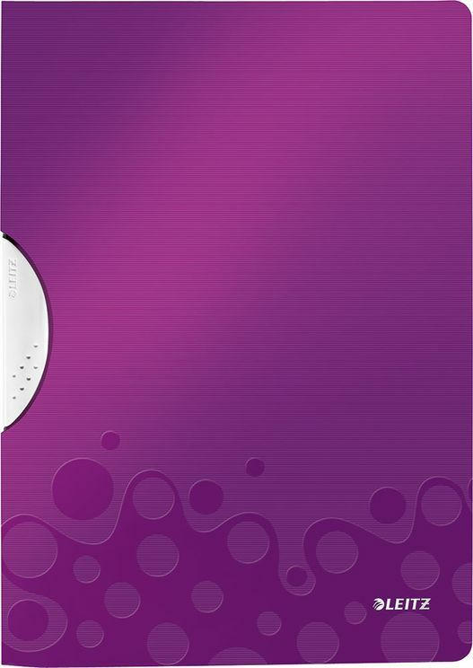 LEITZ Klemmmappe A4 ”WOW Colorclip” PP violett metallic