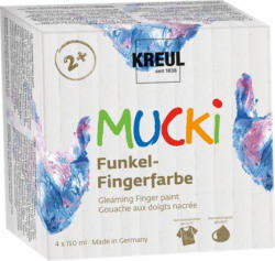 KREUL Funkel-Fingerfarbe ”Mucki” 4 x 150 ml