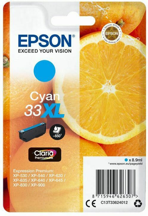 Epson Claria Premium Ink Nr.33XL cyan