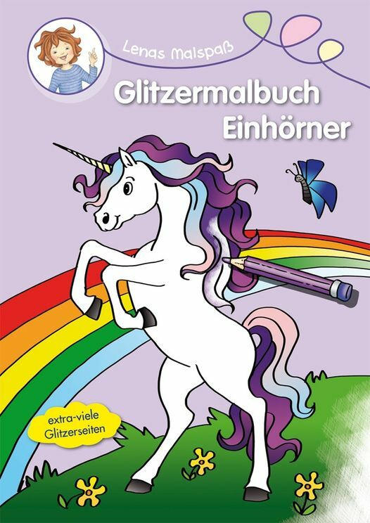 Glitzermalbuch ”Lenas Malspaß - Einhörner”