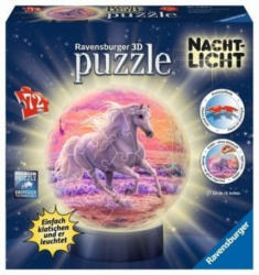 RAVENSBURGER 3D Puzzle-Ball ”Pferde am Strand” 72 Teile