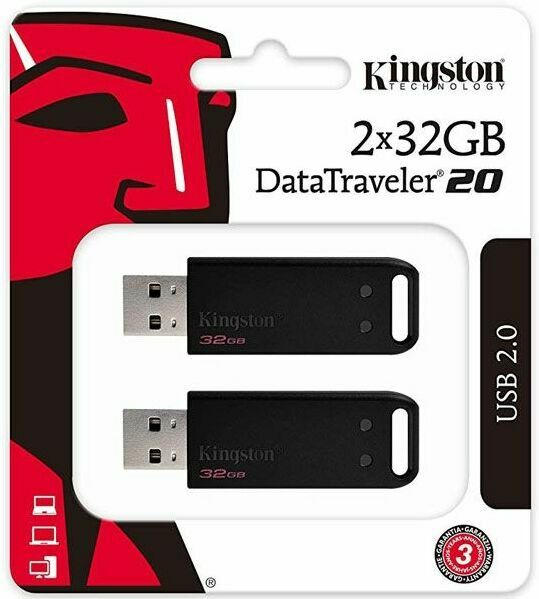 KINGSTON USB-Stick 2 x 32GB 2.0 schwarz