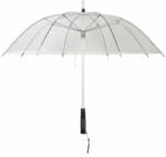 PAGRO DISKONT Regenschirm mit LED-Beleuchtung und Taschenlampe transparent