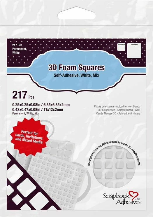 SCRAPBOOK ADHESIVE Klebepads 217 Stück permanent weiß