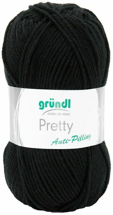 GRÜNDL Wolle ”Pretty” 100g schwarz