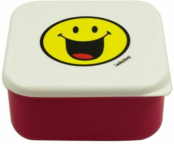 Snackbox ”Smiley” 12 x 12 cm fuchsia